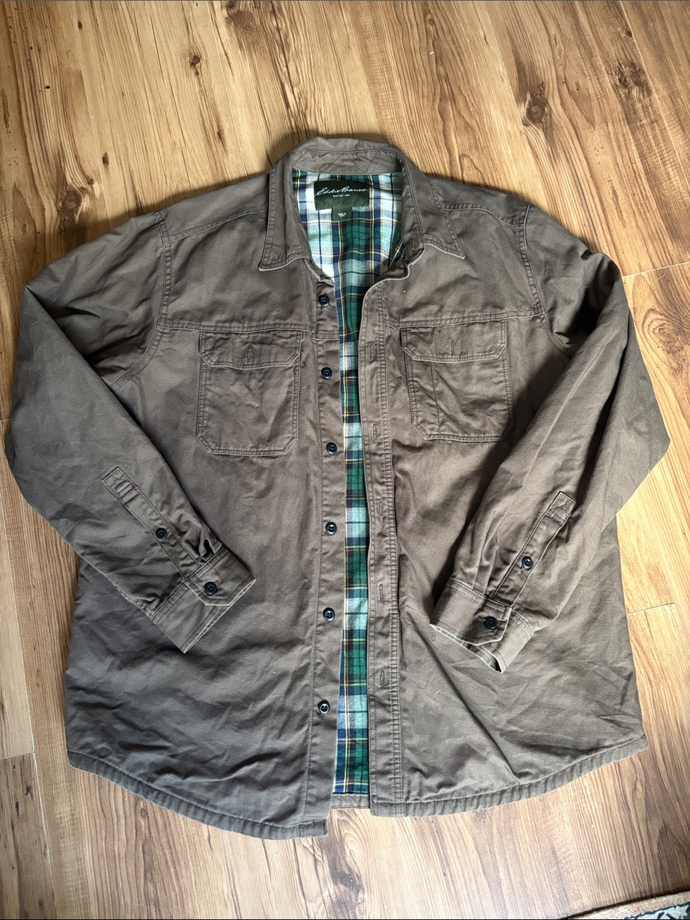 EDDIE BAUER Flannel Lined Shirt Jacket